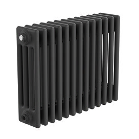 Keswick 450 x 605mm Horizontal Radiator Matt Black 4 Column