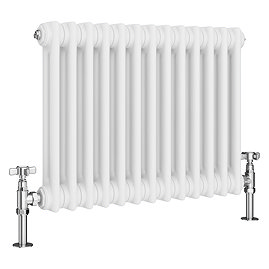 Keswick 450 x 605mm Horizontal Radiator White 2 Column