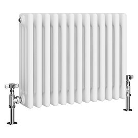 Keswick 450 x 605mm Horizontal Radiator White 4 Column
