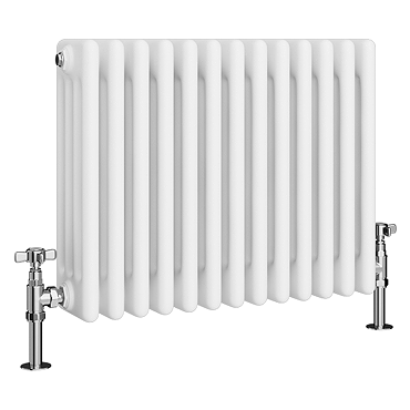 Keswick 450 x 605mm Horizontal Radiator White 4 Column