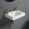 Keswick 450mm Wall Hung 2TH Cloakroom Basin - Gloss White