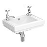 Keswick Wall Hung Cloakroom Basin (450mm Wide - 2 Tap Hole)