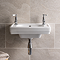 Keswick Wall Hung Cloakroom Basin (450mm Wide - 2 Tap Hole)
