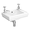 Keswick 450mm Wall Hung 2TH Cloakroom Basin - Gloss White