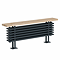Keswick 480 x 1200mm Cast Iron Style 4 Column Anthracite Bench Radiator