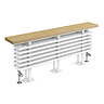 Keswick 480 x 1200mm Cast Iron Style 4 Column White Bench Radiator