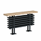 Keswick 480 x 850mm Cast Iron Style 4 Column Anthracite Bench Radiator