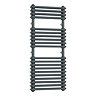 Keswick 500 x 1140 Cast Iron Style Traditional 2 Column Anthracite Towel Rail