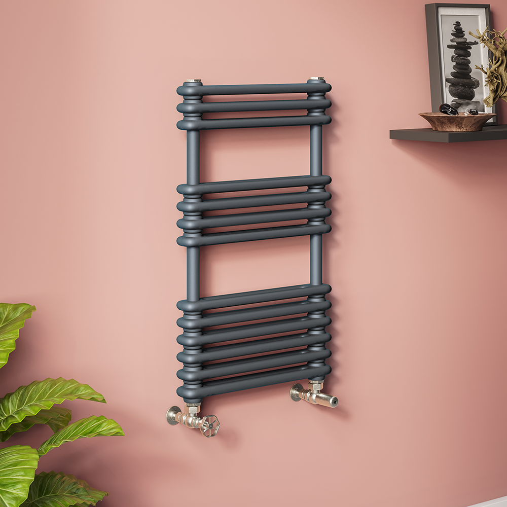 Arezzo anthracite 1380 x online 600mm designer towel rail