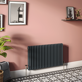 Keswick 600 x 1010mm Cast Iron Style Traditional 2 Column Anthracite Radiator