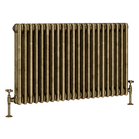Keswick 600 x 1010mm Cast Iron Style Traditional 3 Column Antique Brass Radiator