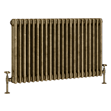 Keswick 600 x 1010mm Cast Iron Style Traditional 3 Column Antique Brass Radiator