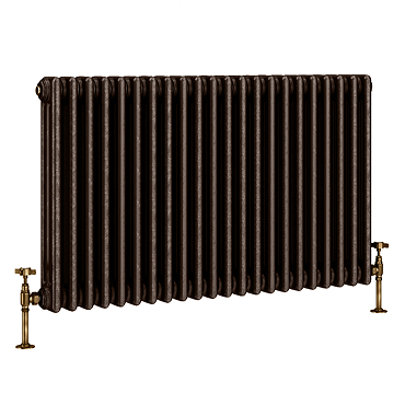 Keswick 600 x 1010mm Cast Iron Style Traditional 3 Column Antique Mottled Copper Radiator