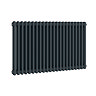 Keswick 600 x 1010mm Traditional Anthracite Electric Only 2 Column Radiator with Bluetooth Thermostatic Element