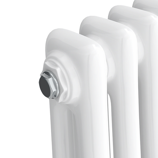 Keswick 600 x 1010mm Traditional White Electric Only 2 Column Radiator with Bluetooth Thermostatic Element