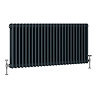 Keswick 600 x 1190mm Cast Iron Style Traditional 3 Column Anthracite Radiator