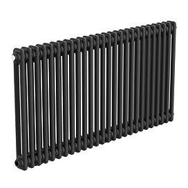 Keswick 600 x 1190mm Horizontal Radiator Matt Black 2 Column