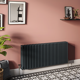 Keswick 600 x 1370mm Cast Iron Style Traditional 4 Column Anthracite Radiator