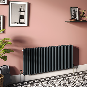 Keswick 600 x 1370mm Cast Iron Style Traditional 3 Column Anthracite Radiator