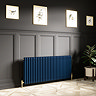 Keswick 600 x 1370mm Cast Iron Style Traditional 3 Column Regal Blue Radiator