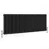 Keswick 600 x 1550mm Cast Iron Style Traditional 3 Column Matt Black Radiator