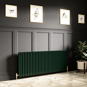 Keswick 600 x 1550mm Cast Iron Style Traditional 3 Column Regal Green Radiator