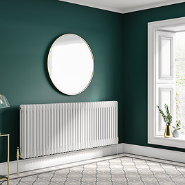 Keswick 600 x 1550mm Cast Iron Style Traditional 3 Column White Radiator