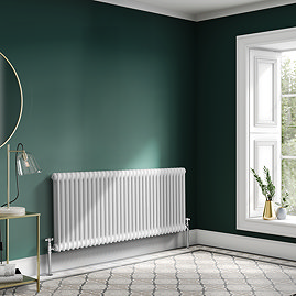 Keswick 600 x 1550mm Horizontal Radiator White 2 Column