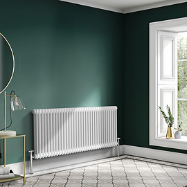 Keswick 600 x 1550mm Horizontal Radiator White 2 Column