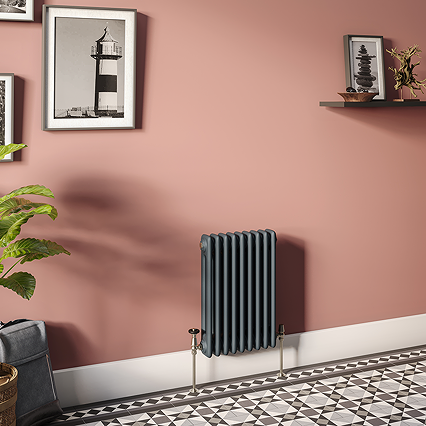 Keswick 615 x 425mm Vertical Radiator Anthracite 2 Column (9 Sections)