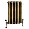 Keswick 600 x 425mm Cast Iron Style Traditional 3 Column Antique Brass Radiator