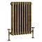 Keswick 600 x 425mm Cast Iron Style Traditional 3 Column Antique Brass Radiator