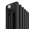 Keswick 600 x 425mm Cast Iron Style Traditional 3 Column Matt Black Radiator