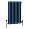 Keswick 600 x 425mm Cast Iron Style Traditional 3 Column Regal Blue Radiator