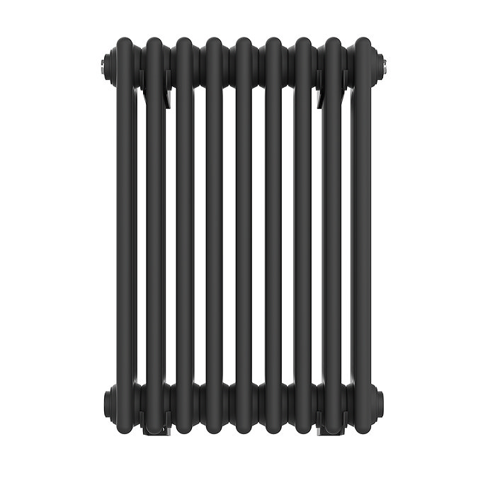 Keswick 600 x 425mm Cast Iron Style Traditional 4 Column Matt Black Radiator