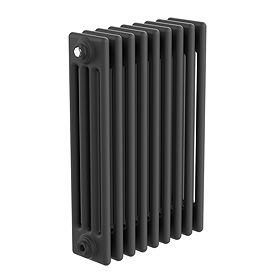 Keswick 600 x 425mm Cast Iron Style Traditional 4 Column Matt Black Radiator