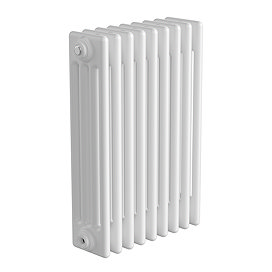 Keswick 600 x 425mm Cast Iron Style Traditional 4 Column White Radiator