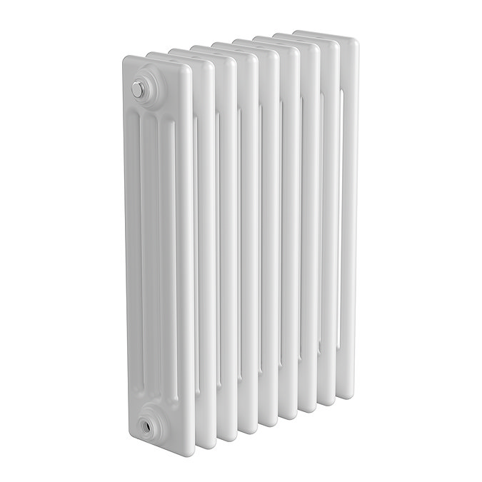 Keswick 600 x 425mm Cast Iron Style Traditional 4 Column White Radiator