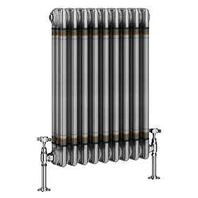 Keswick 600 x 425mm Raw Metal (Lacquered) 3 Column Radiator