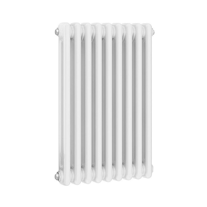 Keswick 600 x 425mm Traditional White Electric Only 2 Column Radiator with Bluetooth Thermostatic Element