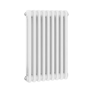 Keswick 400 x 425mm Traditional White Electric Only 2 Column Radiator with Bluetooth Thermostatic Element