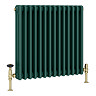Keswick 600 x 605mm Cast Iron Style Traditional 3 Column Regal Green Radiator