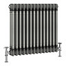 Keswick 600 x 605mm Raw Metal (Lacquered) 3 Column Radiator
