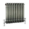 Buxton 600 x 615mm Raw Metal (Lacquered) 2 Column Horizontal Radiator  Profile Large Image
