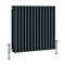 Keswick 600 x 605mm Cast Iron Style Traditional 4 Column Anthracite Radiator