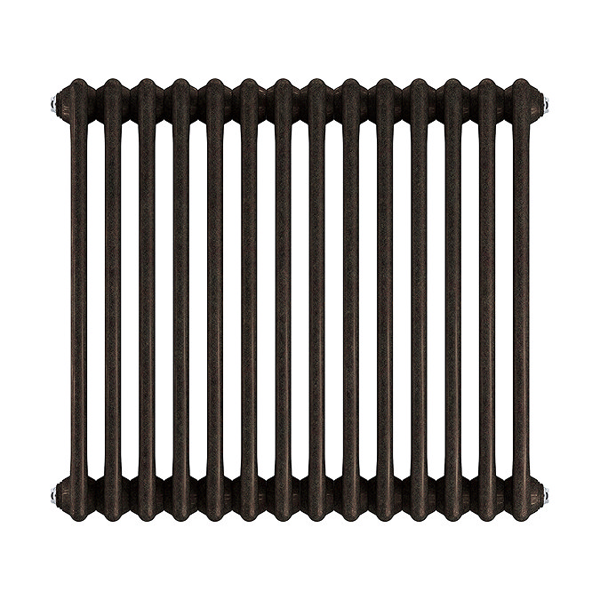 Keswick 600 x 650mm Cast Iron Style Traditional 3 Column Antique Mottled Copper Radiator