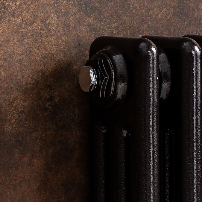 Keswick 600 x 650mm Cast Iron Style Traditional 3 Column Antique Mottled Copper Radiator