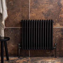Keswick 600 x 650mm Cast Iron Style Traditional 3 Column Antique Mottled Copper Radiator