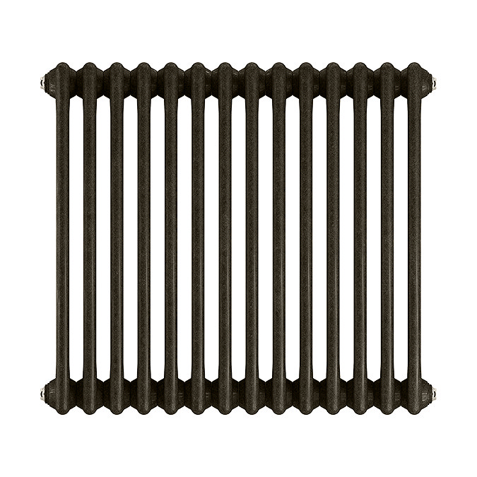Keswick 600 x 650mm Cast Iron Style Traditional 3 Column Antique Mottled Gold Radiator