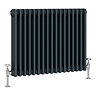 Keswick 600 x 785mm Cast Iron Style Traditional 3 Column Anthracite Radiator